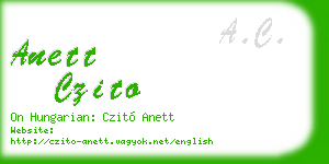 anett czito business card