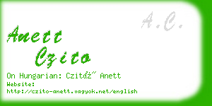 anett czito business card